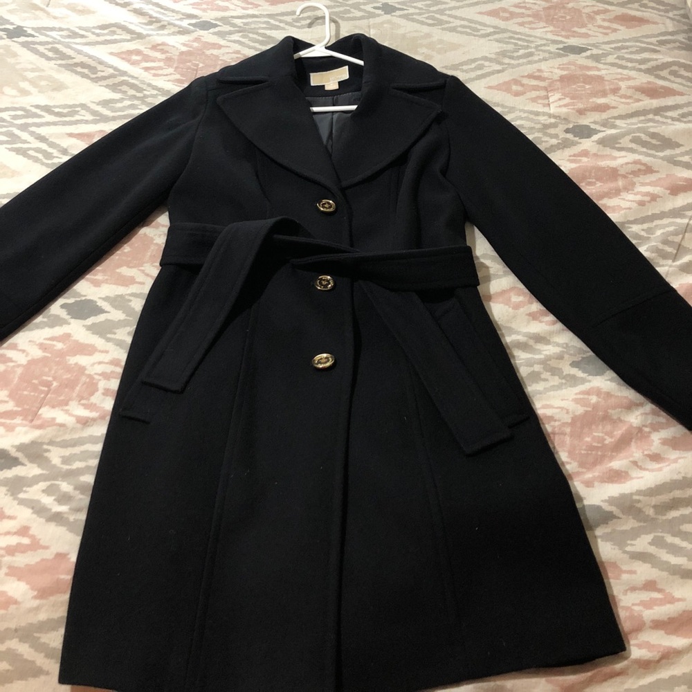 Black Michael Kors trench coat